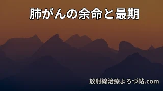 肺がんの余命と最期を考える — 放射線治療を中心にした包括ガイド